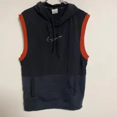 Nike フード付きベスト ネイビー/オレンジ S 男女兼用