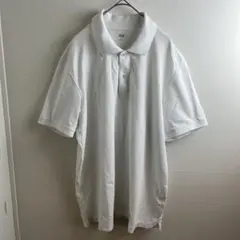 UNIQLO ユニクロ メンズ ドライカノコ ポロシャツ 半袖 ホワイト XL