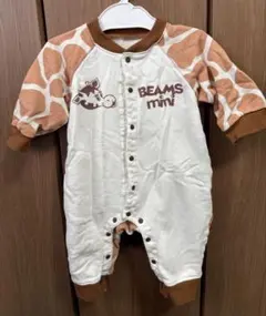 BEAMS mini キリン柄ロンパース