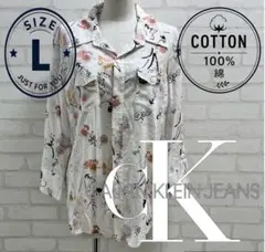 ★美品★ CALVIN KLEIN JEANS 花柄 長袖シャツ Lサイズのサムネイル