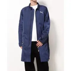 【メンズXXL】新品タグ付き　PUMA　薄手　撥水　ロングジャケット　ネイビー