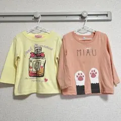 トップス　ロンT 長袖　90cm 2点セット　まとめ売り　女の子　ベビー