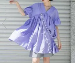 KBF ボリュームギャザーミニワンピース