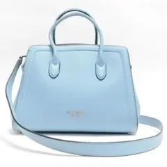 美品ケイトスペード ハンドバッグ ショルダーバッグ 2WAYバッグ レザー 水色