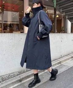 美品CIAOPANIC TYPY ブラック スタンドカラーロングコート 2025年最新】CIAOpAniC typy スタンドカラーボリュームスリーブコート