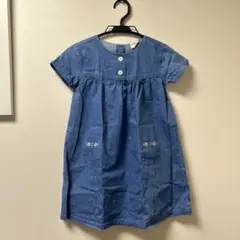 【KIDS R US 】デニムブルー 半袖ワンピース 120のサムネイル
