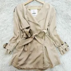 SNIDEL ノーカラートレンチコート テンセル ドレープ 春秋 アウター