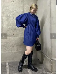 新品タグ付きW.W.G フーズフーギャラリー ぺザントスリーブ デニムワンピース