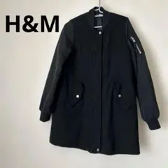 H&M ブラック MA-1ノーカラージャケット　36 Sサイズ