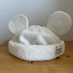 ディズニーリゾート キャップ 耳付き ミッキー もこもこ オフィシャルグッズ