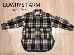 LOWRYS FARM シャギーチェックシャツジャケット