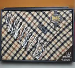 【新品未使用】DAKS チェック柄毛布 D-3605 68×130cm