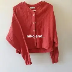 niko and... リブカーディガン レッドのサムネイル