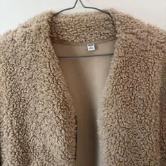 ベージュ ボア ロングコート