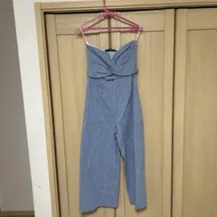 ZARA BASIC ストライプサロペット Sサイズ