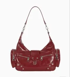 ILLIGO ルビースタッズショルダーバッグレッド