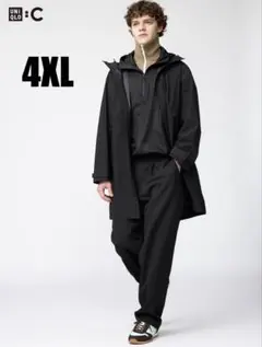 新品 ユニクロC タックワイドテーパードパンツ 4XL ブラック UNIQLO