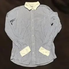 LOWRYSFARM ローリーズファーム ストライプ シャツ ブルー M