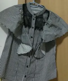 新品　ナイスクラップ ギンガムチェック　ブラウス　トップス 半袖 　フリー