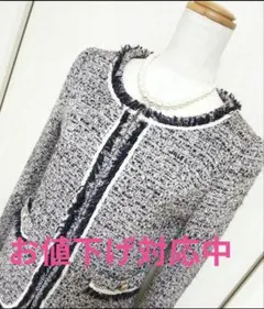 約4万円購入 any sis 組曲 ツイード ジャケット ネイビー系 美品のサムネイル