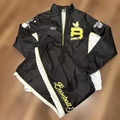 ZETT ジャージ上下セット 黒/黄