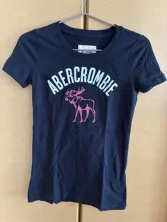 abercrombie&fitchネイビー Tシャツ Lサイズ