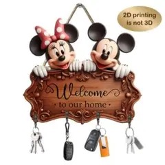 まとめ割有り♪Disney ミッキー ミニー ウェルカムボード　キーフック　鍵掛