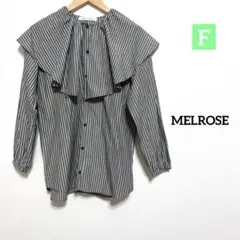 MELROSE ストライプ フリルシャツ 長袖のサムネイル
