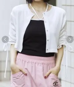 【新品】jouetie シャーリングスリーブ2WAYトップス