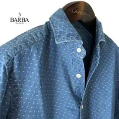 BARBA DANDY LIFE/ドットインディゴコットンシャツのサムネイル