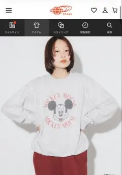 ビームスボーイ グッドロックスピード ヴィンテージ スウェット ミッキー