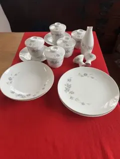 オールドノリタケ 赤色Mマーク 戦前期 手描き薔薇 スクエアプレート 3枚セット オールドノリタケ 赤色Mマーク 戦前期 手描き薔薇 スクエア