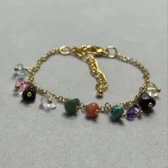 ビーズ　ブレスレット　ハンドメイド　チェーン　182
