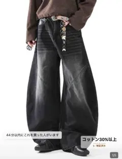 SHEIN ブラック デニム