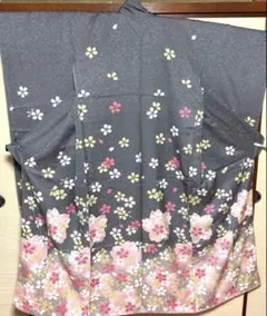 グレー 桜 振袖 身丈150 Sサイズ