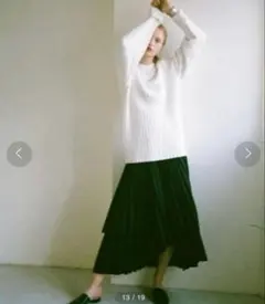 CLANE WRAP PLEATS SKIRT ブラック サイズ1