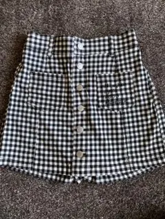 3回着用ラブトキシック　フロントボタンデニム台形スカート150インパンスカパン