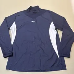 Mizuno ネイビー ハイネック アンダーシャツ シャカアン Ｓ
