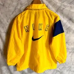 90s NIKE ナイキ 白タグ スウォッシュロゴ ナイロン コーチジャケット