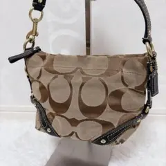 COACH コーチ シグネチャー ミニショルダーバッグ ワンショルダー　スタッズ