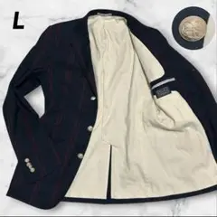 【美品】トゥモローランド　紺ブレ　ジャケット　ブレザー　銀ボタン　L