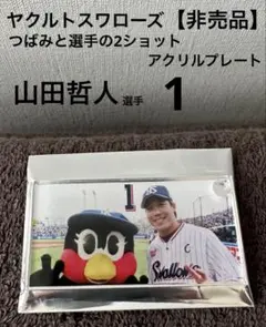 ヤクルトスワローズ つばみと選手の2ショットアクリルプレート 山田哲人 選手