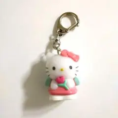 ハローキティ エンジェル 揺れると光るキーホルダー 平成レトロ