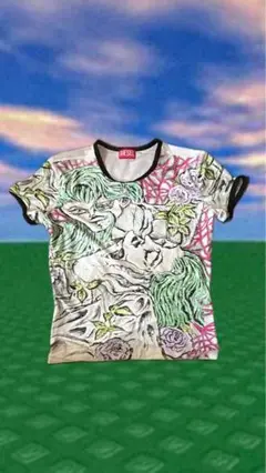 DIESEL カラフルアート 半袖Tシャツ　ピチT