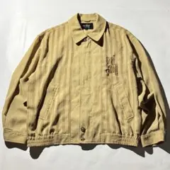 00s Sheer stripe zipup blouson jacket