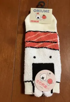 【福助】ONIUME おにぎり 靴下 左右柄違い 23-25cm