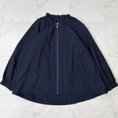 レリアン　Lelian ブルゾン　ジャンパー　ロング ノーカラーロングブルゾン | Leilian plus house (Women/大きい