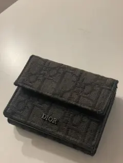 DIOR オブリーク 三つ折り財布 ブラック