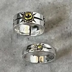 シルバーリング 太陽 メキシカン 指輪 インディアン（細め）