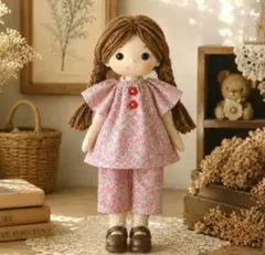 ドール用着せ替え服 ハンドメイド 小花柄セットアップ